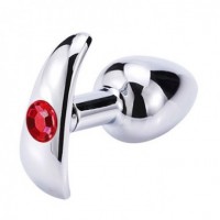 Металлическая анальная пробка со съемным хвостиком