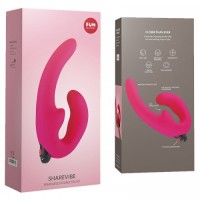 Безремневой страпон с вибрацией Fun Factory Sharevibe розовый