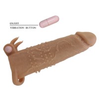 Телесная вибронасадка на пенис Quillon - 20 см