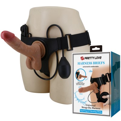 Страпон с Вибрацией и Эффектом Эякуляции Pretty Love