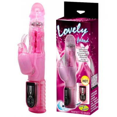 Вибратор Hi-tech со стимулятором клитора Lovely Friend 27 см Вибратор Hi-tech со стимулятором клитора Lovely Friend 27 см