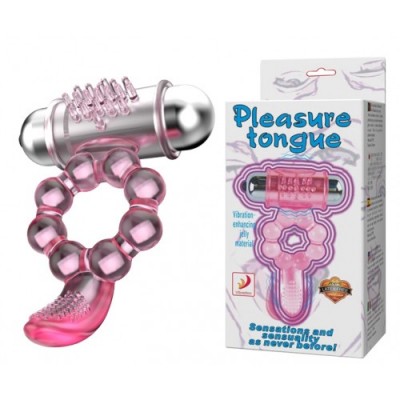 Эрекционное кольцо с вибрацией Pleasure Tongue Эрекционное кольцо с вибрацией Pleasure Tongue