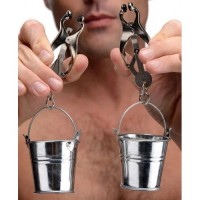Серебряные клипсы на соски с ведерками