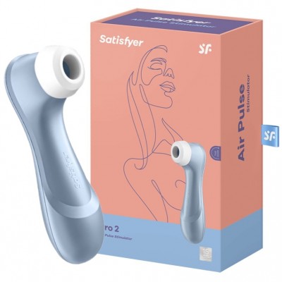 Вакуумно-волновой стимулятор клитора Satisfyer Pro 2 голубой