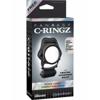 Двойное эрекционное кольцо с вибрацией Fantasy C-Ringz Rock Hard Vibrating Ring