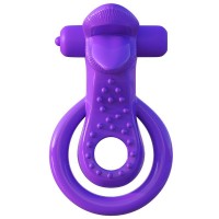 Двойное эрекционное кольцо с вибрацией Fantasy C-Ringz Lovely Licks Couples Ring