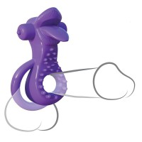 Двойное эрекционное кольцо с вибрацией Fantasy C-Ringz Lovely Licks Couples Ring