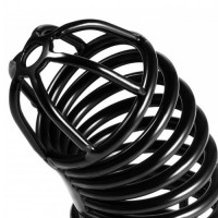 Черный стальной пояс верности мужской диаметр запорного кольца 4,5 см Черный стальной пояс верности мужской диаметр запорного кольца 4,5 см