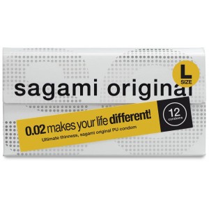 Полиуретановые презервативы Sagami Original L-size 0,02 12 шт