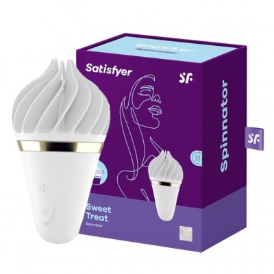 Вращающийся стимулятор Satisfyer Sweet Treat белый