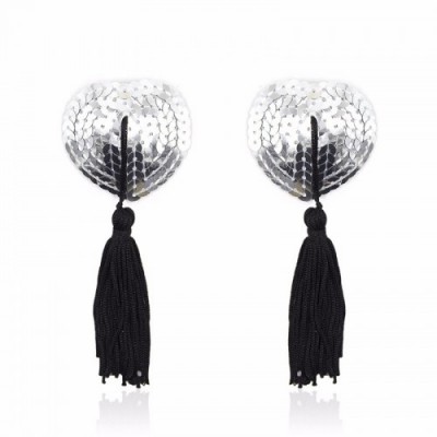 Серебристые пэстисы для груди с пайетками Серебристые пэстисы для груди с пайетками