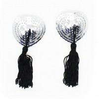 Серебристые пэстисы для груди с пайетками Серебристые пэстисы для груди с пайетками