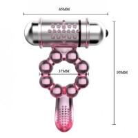 Эрекционное кольцо с вибрацией Pleasure Tongue Эрекционное кольцо с вибрацией Pleasure Tongue
