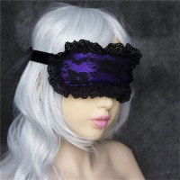 Фиолетовая маска для глаз с кружевом и лентами
