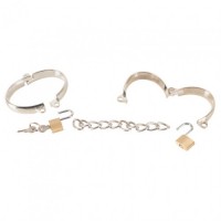 Наручники-кандалы на цепи с замками Bad Kitty Наручники-кандалы на цепи с замками Bad Kitty