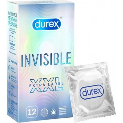 Презервативы из натурального латекса Durex №12 Invisible XXL