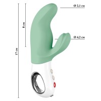 Вибратор с клиторальным стимулятором Fun Factory Miss Bi фисташковый