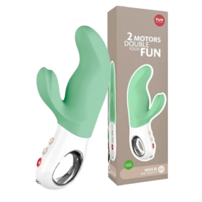 Вибратор с клиторальным стимулятором Fun Factory Miss Bi фисташковый