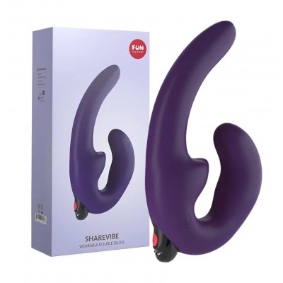 Безремневой страпон с вибрацией Fun Factory Sharevibe фиолетовый