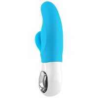 Вибратор с клиторальным стимулятором Fun Factory Miss Bi голубой
