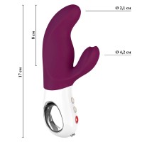 Вибратор с клиторальным стимулятором Fun Factory Miss Bi ежевичный