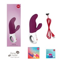 Вибратор с клиторальным стимулятором Fun Factory Miss Bi ежевичный