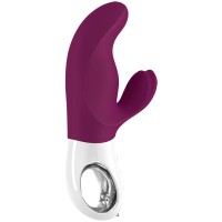 Вибратор с клиторальным стимулятором Fun Factory Miss Bi ежевичный
