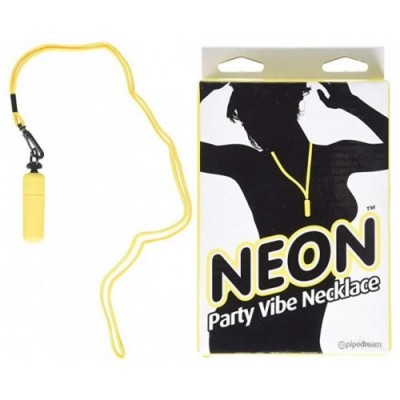 Вибро-пуля Neon Party Vibe Necklace - Yellow