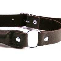 Кляп-трензель из мягкой натуральной кожи темно-шоколадного цвета Кляп-трензель из мягкой натуральной кожи темно-шоколадного цвета