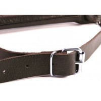 Кляп-трензель из мягкой натуральной кожи темно-шоколадного цвета Кляп-трензель из мягкой натуральной кожи темно-шоколадного цвета