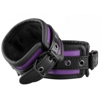Черно-фиолетовые наручники с цепью Черно-фиолетовые наручники с цепью