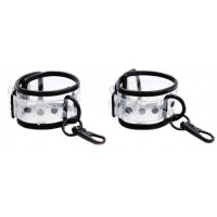 Прозрачные силиконовые наручники с карабинами Прозрачные силиконовые наручники с карабинами