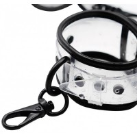 Прозрачные силиконовые наручники с карабинами Прозрачные силиконовые наручники с карабинами