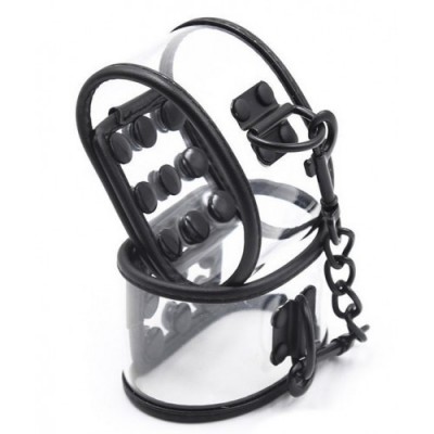 Наручники прозрачные на заклепках