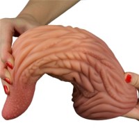 Фаллос-язычок с рельефным стволом Lovetoy Nature Cock Tongue 25 см
