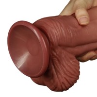 Широкий фаллос-гигант с рельефным стволом Lovetoy Nature Cock King Sized 25 см