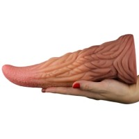 Фаллос-язычок с рельефным стволом Lovetoy Nature Cock Tongue 25 см