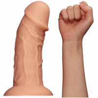 Большой изогнутый фаллос на присоске Lovetoy Realistic Curved Dildo 24 см