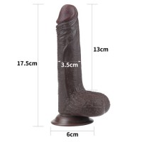 Черный фаллоимитатор на присоске Lovetoy Sliding-Skin Dual Layer Dong 18 см