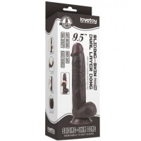 Черный фаллоимитатор на присоске Lovetoy Sliding-Skin Dual Layer Dong 24 см