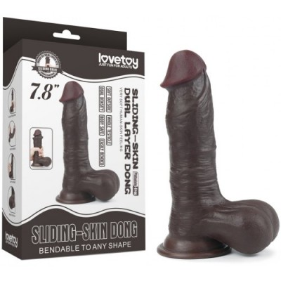 Черный фаллоимитатор на присоске Lovetoy Sliding-Skin Dual Layer Dong 20 см Черный фаллоимитатор на присоске Lovetoy Sliding-Skin Dual Layer Dong 20 см
