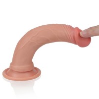 Фаллоимитатор на присоске телесный Dual-Layered Silicone Cock 19 см Фаллоимитатор на присоске телесный Dual-Layered Silicone Cock 19 см