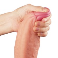 Большой фаллос на присоске с мошонкой Dual Layered Silicone Cock 26 см Большой фаллос на присоске с мошонкой Dual Layered Silicone Cock 26 см