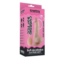 Фаллос с мошонкой Soft Ejaculation Cock с имитацией семяизвержения  20 см