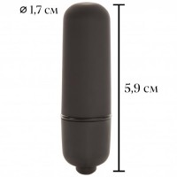 Черная вибропуля X-Basic Bullet Mini Lovetoy с 10 режимами вибрации