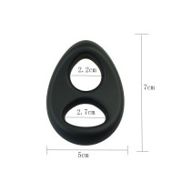 Двойное эрекционное кольцо Ultra Soft Platinum-Cure Silicone Cockring