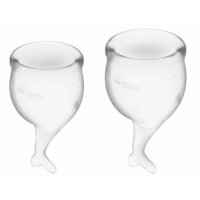 Набор менструальных чаш Satisfyer Feel Secure прозрачный Набор менструальных чаш Satisfyer Feel Secure прозрачный