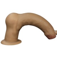 Фаллос с закрытой головкой и высоко посаженной мошонкой Dual Layered Handle Cock 28 см