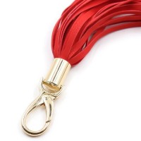 Красная плеть с карабином 37 см