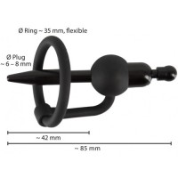 Пластиковый уретральный виброплаг с силиконовым кольцом под головку Penis Plug Пластиковый уретральный виброплаг с силиконовым кольцом под головку Penis Plug